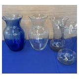 8" Glass Vase lot