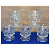5 Hazel Atlas Big Top Peanutbutter glasses 3.5"