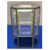 5.5x4x8 t 2 Shelf Glass/Brass Display Box