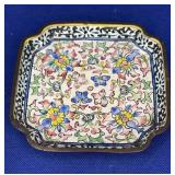 Enamel on Copper Cloissonne Dish 3.5 x 3.5