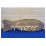 18" Wood Fish Hook Rack
