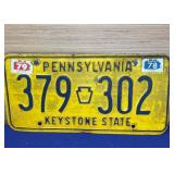 1978 PA License Plate