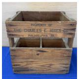 Vintage Wood Hires Crate 15x13x14.5t no shipping