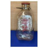 Lewes Dairy with Cap 1/2 gal Milk Bottle