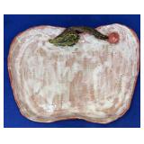 Pottery Apple Plate 11x9"