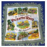 Vtg 17x17 Puerto Rico Souvenir Pillow Cover