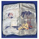 Vtg 16x16 US Navy Dream Girl Souvenir Pillow Cover