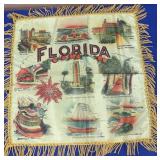 Vtg 17x17 Florida Souvenir Pillow Cover