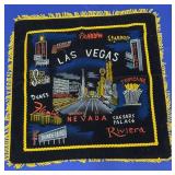 Vtg 17x17 Las Vegas Souvenir Pillow Cover