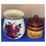 Pair Small Crocks 3"/4"
