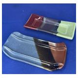Pair Pottery Butter Dishes