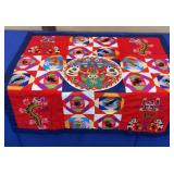 35x34 Handmade Chinese Folk Art 3D Quilt