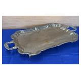13x23 Footed Silver Plate Tray