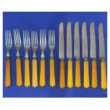 Bakelite? Flatware 6 Knives, 6 Forks