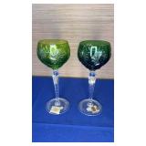 Pair Nachtmann Bleikristall German Cut to Clear