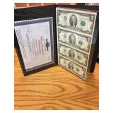 2003 4 Uncut $2 Bills