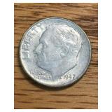 1947 Roosevelt Dime
