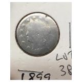 189? V Nickel Well Worn
