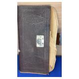 Vtg Leather Valuable Documents Holder 5x11"