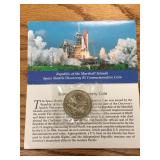 1988 Marshall Isl. Space Shuttle Discovery $5 Coin