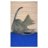 8.5x8.5 Brass Fish Wall Hanger