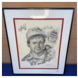 15x18 Sterling Marlin Framed Pencil Sketch no ship