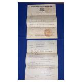 Notice of Call/Honorable Discharge 1917 1918