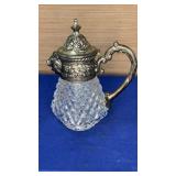 Silver Plate Lions Head Syrup/Creamer 6"