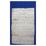 Civil War Letter Winchester Tenn November 13 1863
