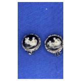Cameo Clip on Earrings