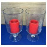10" Glass Battery Candles