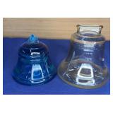 Pair Glass Bells 3-4"