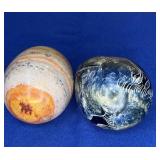 Marble Egg lot of 2    2.75"