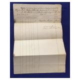 Civil War Invoice Hos.Tent 9th Pa Cav Oct 1 1862