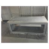 Black Metal Cabinet w/Gass 33Lx13Tx13D
