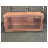 Brown Metal Cabinet w/Gass 33Lx15Tx13D