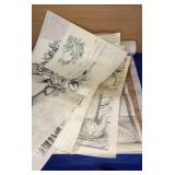Large lot Tri-Chem Chart Paint on Fabric