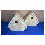 Pair Wood Bird House Blanks 8"