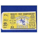 1959 Worlds Championship Baltimore Colts Ticket
