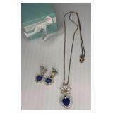 Necklace/Earrings marked 925 CZ