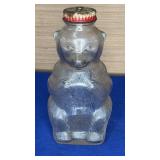 Vtg Snow Crest Glass Bottle Bear Bank7.25"