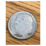 1957 D Roosevelt Dime
