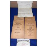 1906 Instruction Books, Test Answers & Certificate