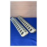 Pair Aluminum Chicken Feeders