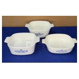 Corning Ware 1, 1.5,1.75 qt Blue Cornflower Dishes