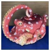 10x7t Blue Sky Heather Goldmine Octopus Teapot