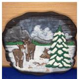 10x9 Ceramic Deer Plaque
