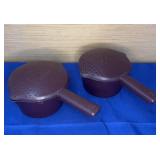 Pair Pampered Chef Microwave Cookers 1 qt used