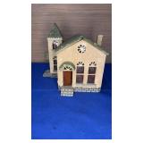 Homemade Wood Train Village Building 8x7x7