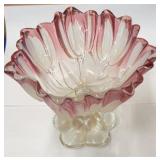 Walther Pink Tulip Pedestal Compote